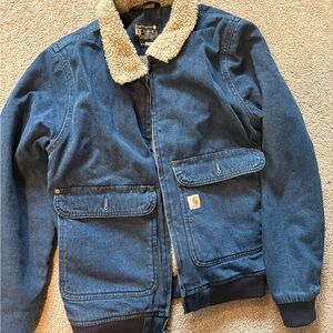 Carhartt Denim Jacket with Sherpa Lining